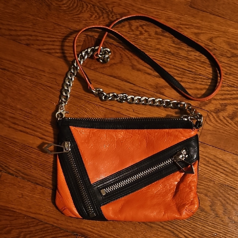 Orange and Black Crossbody Bag